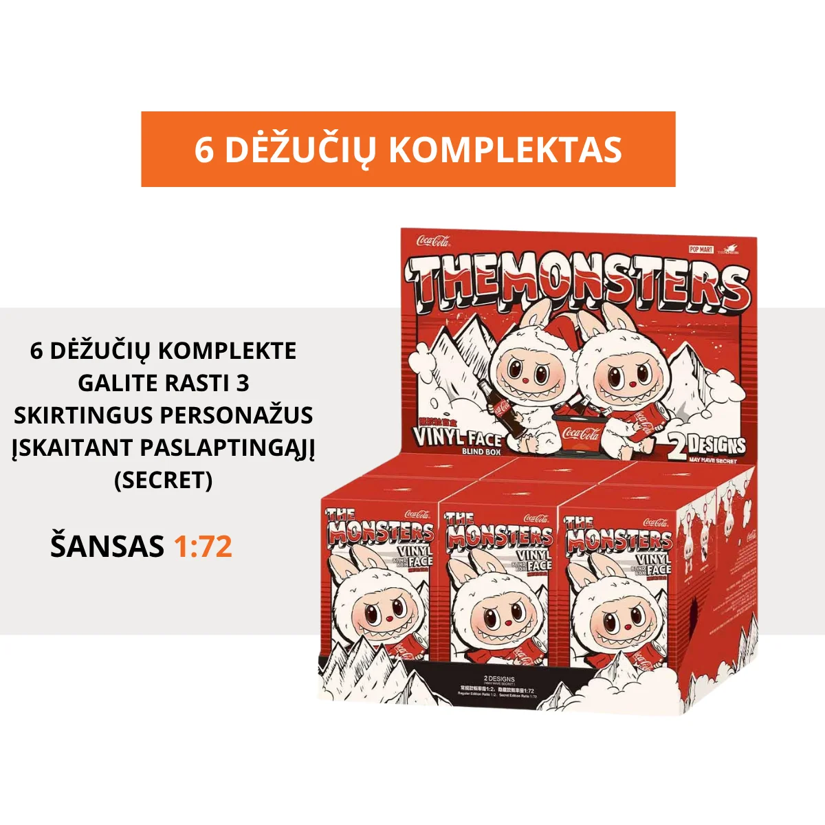 labubu coca cola pakuote 6vnt