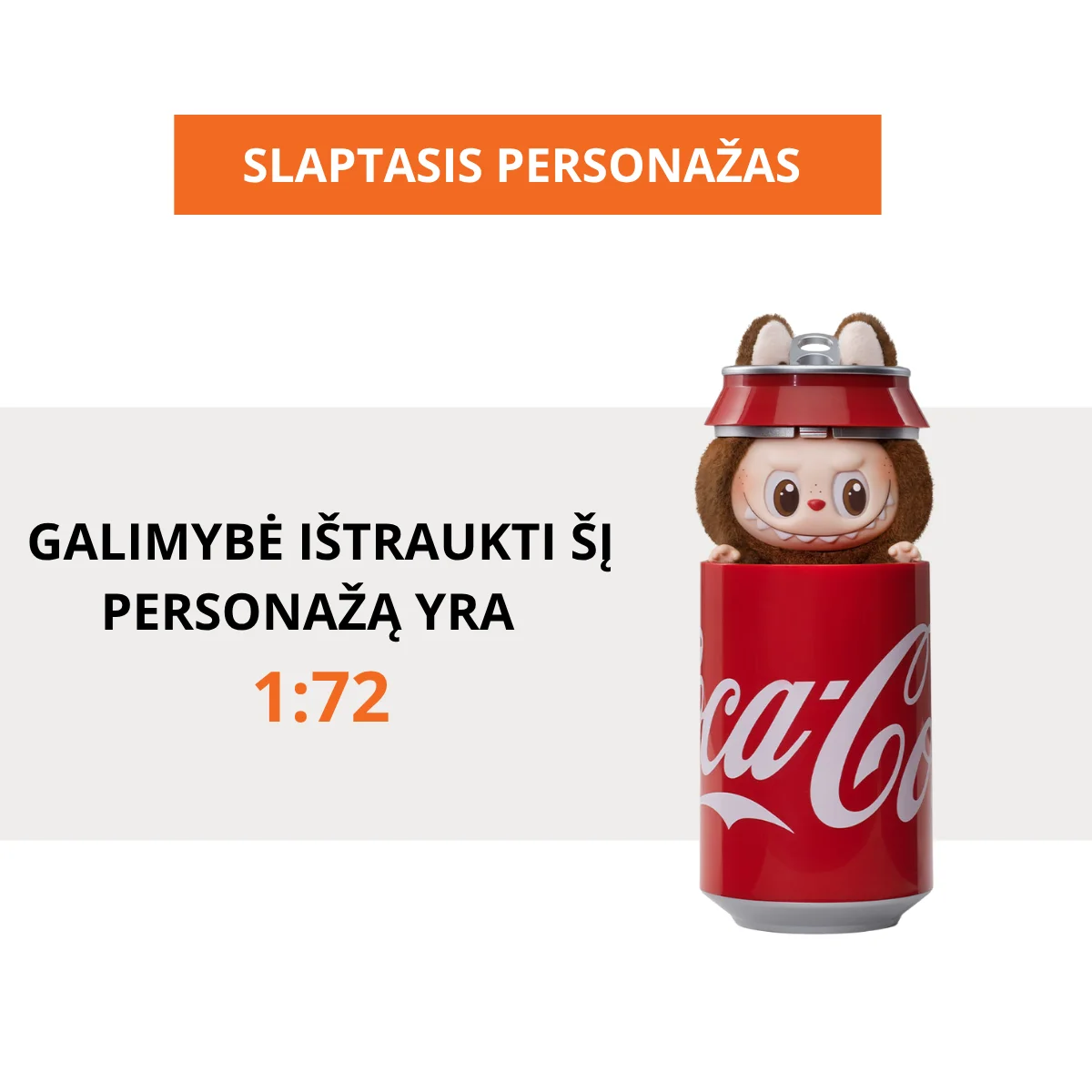labubu coca cola paslaptingasis personazas