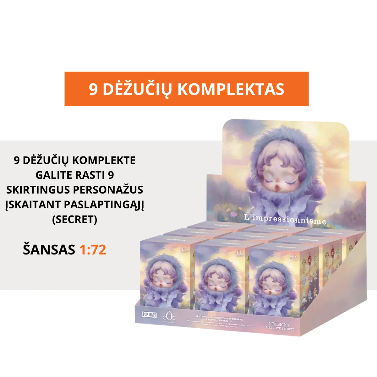 skullpanda impresionisme pakuote 9 vnt