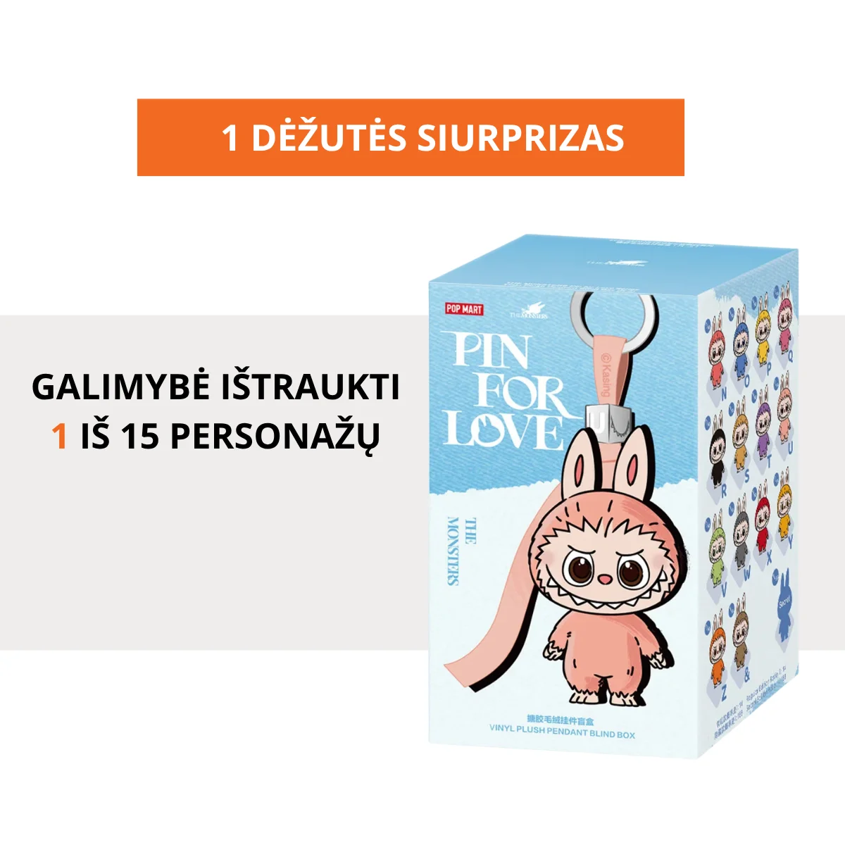 labubu pin for love n z pakuote 1 vnt